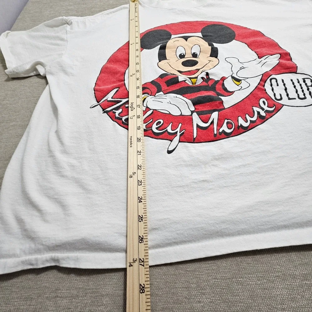 Disney Designs Mickey‎ Mouse Club T-Shirt Unisex XXXXL White Vintage Graphic T *